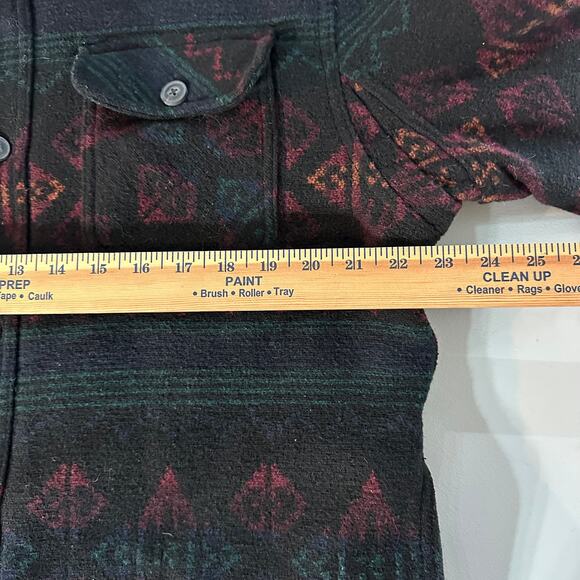 Jachs New York Sherpa-Lined Wool-Blend Aztec Shacket Size Large - Picture 6 of 7